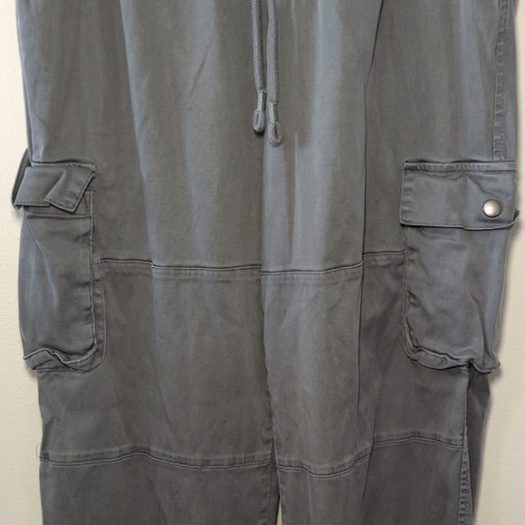 C&C California Cargo Pants Gray Utility Drawstring Women's Size L - Picture 4 of 8